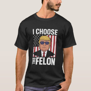 Ich wähle den Verbrecher Trump 2024 Republikanisch T-Shirt
