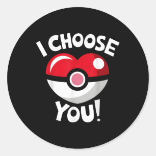 Ich wähle dich für lustige Valentinstag Liebe Herz Runder Aufkleber