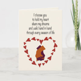 Ich wähle dich gefaltete Valentinstagskarte Feiertagskarte