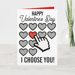 Ich wähle dich - Valentinstag Feiertagskarte