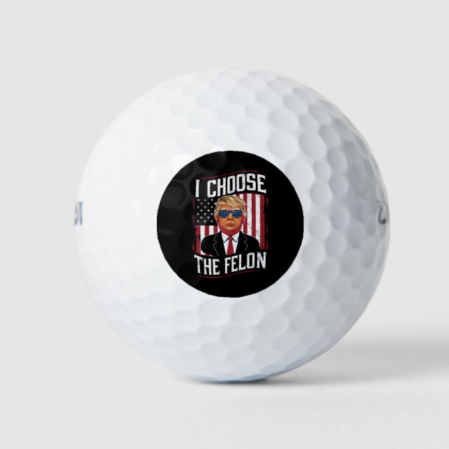 Ich wähle die Felon Funny Trump-US-Wahl Golfball (Vorderseite)