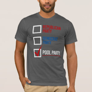 Ich wähle die Pool Party - weiß - T-Shirt