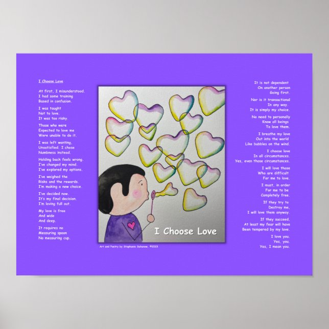 Ich wähle ein Liebe-Poster Poster (Vorne)