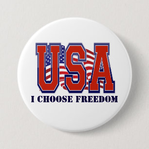 Ich wähle Freedom Patriotic Button