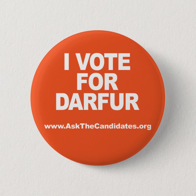 Ich wähle für Darfur-Knopf Button (Vorderseite)