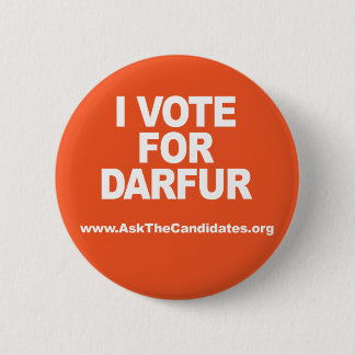 Ich wähle für Darfur-Knopf Button