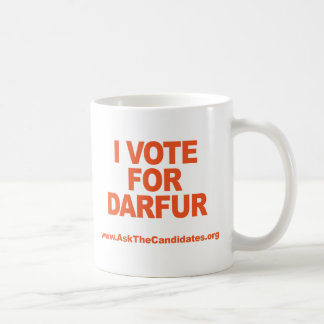 Ich wähle für Darfur-Tasse Kaffeetasse