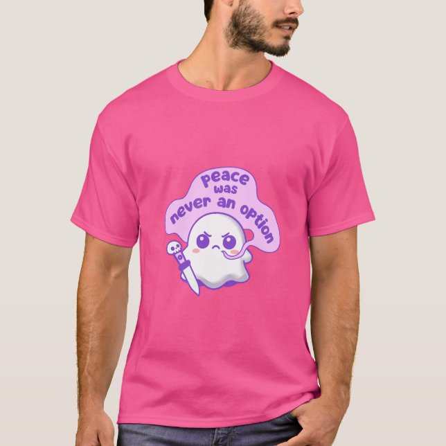 Ich wähle Gewalt Ghost Funny Skull T-Shirt (Vorderseite)