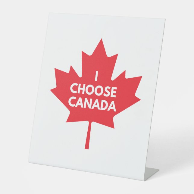 Ich wähle Kanada-Geschenktasche Sockelschild (Vorderseite)