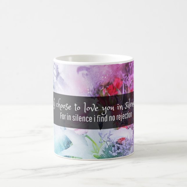 Ich wähle Liebe: Blumeninspirierung Kaffeetasse (Mittel)