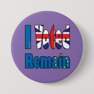 "Ich wählte bleibe" Abzeichen EU-Referendum Button