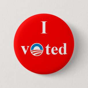 Ich wählte für Obama Button