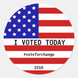 Ich wählte heute Amerika-Flaggen-Wahl-Gewohnheit Runder Aufkleber