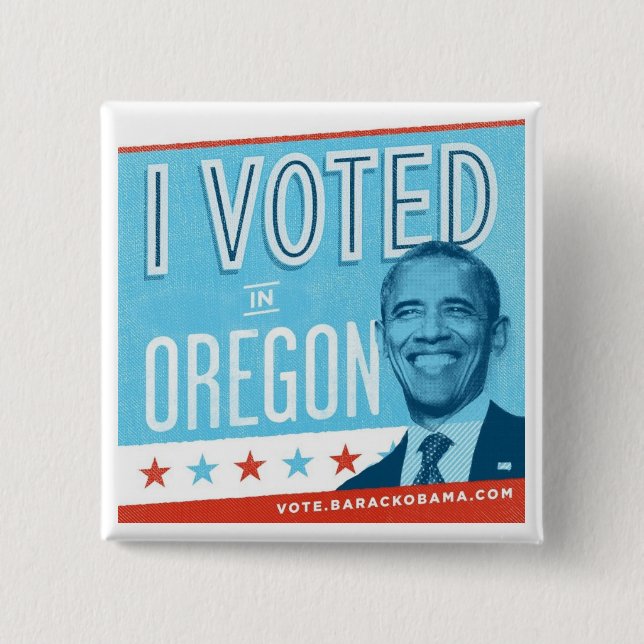 Ich wählte in Oregon für Obama Button (Vorderseite)