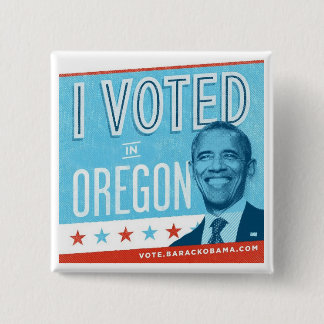 Ich wählte in Oregon für Obama Button