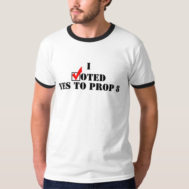 Ich wählte ja Prop 8 T-Shirt (Vorderseite)
