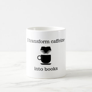 Ich wandele Koffein in Buch-Tasse um Kaffeetasse