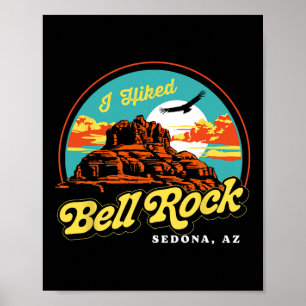 Ich wanderte Bell Rock Retro Sedona Arizona Vintag Poster