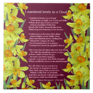 ICH WANDERTE EINSAM ALS WOLKE FLIESE