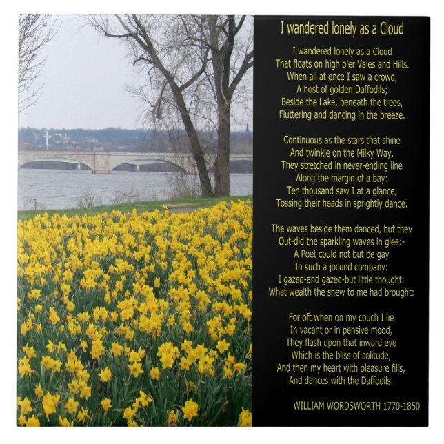 ICH WANDERTE EINSAM ALS WOLKE FLIESE (Vorderseite)