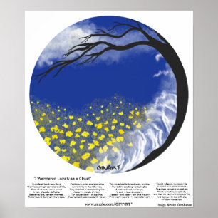 Ich wanderte einsam als Wolken-Mandala-Druck Poster