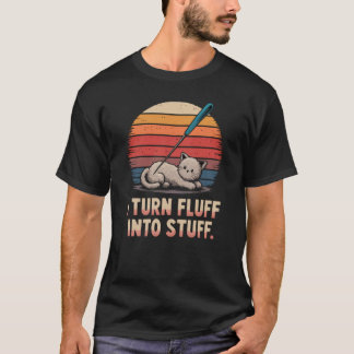 Ich wandle Fluff in die Stufennadel und schlüpfe L T-Shirt