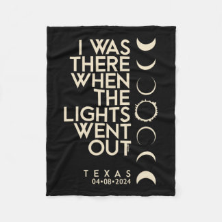 Ich war 2024 in Texas Total Solar Eclipse Fleecedecke