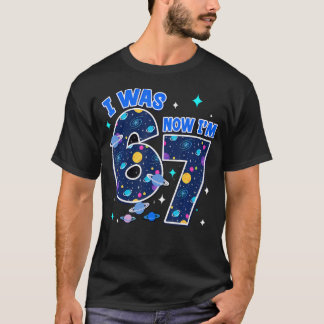 Ich war 6 jetzt bin ich 7 7. Geburtstag 6 7 Geburt T-Shirt