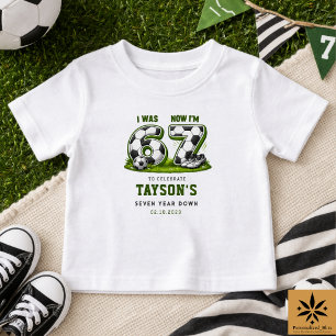 Ich war 6, jetzt bin ich 7 Fußball-Geburtstag – Al Baby T-shirt