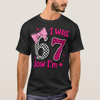 Ich war 6 jetzt bin ich 7 Geburtstag 7 Jahre alt L T-Shirt