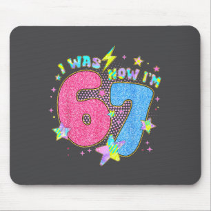 Ich war 6 jetzt bin ich 7 Geburtstag Sechs Sieben  Mousepad