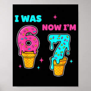Ich war 6 jetzt bin ich 7 Jahre alt Geburtstag 67 Poster