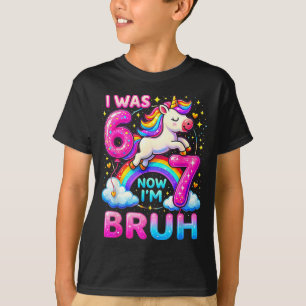 Ich war 6 jetzt bin ich 7 Lustig 6 7 Sechs Sieben T-Shirt