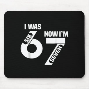 Ich war 6 jetzt bin ich 7 Lustiger 7. Geburtstag L Mousepad
