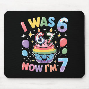 Ich war 6 jetzt bin ich 7 Süße Bunte Kinder 67 Mem Mousepad
