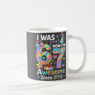 Ich war 6 jetzt bin ich 7 Tie Dye Geburtstag Toll Kaffeetasse