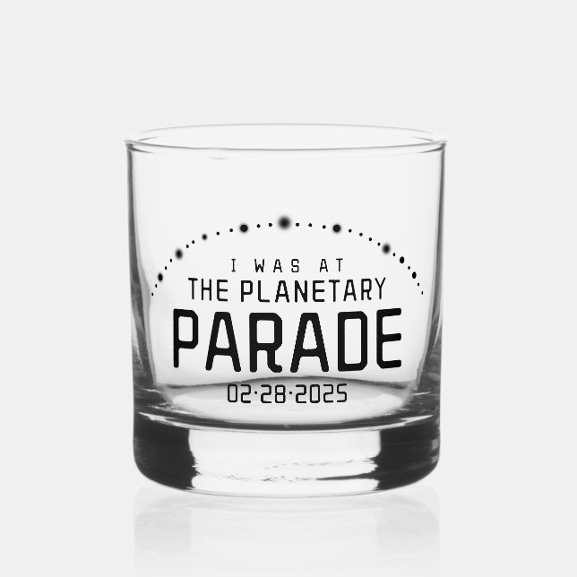 Ich war am 28. Februar 2025 bei der Planetsparade Whiskyglas (Vorderseite)