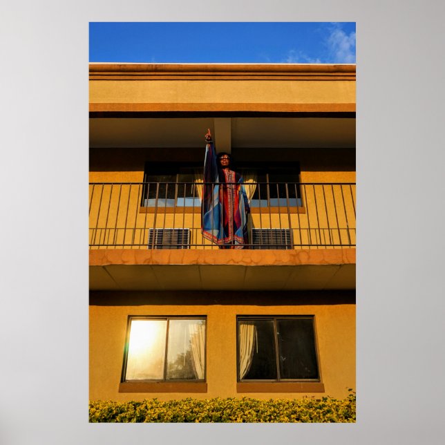 "Ich war an der Bergspitze" Poster (Vorne)