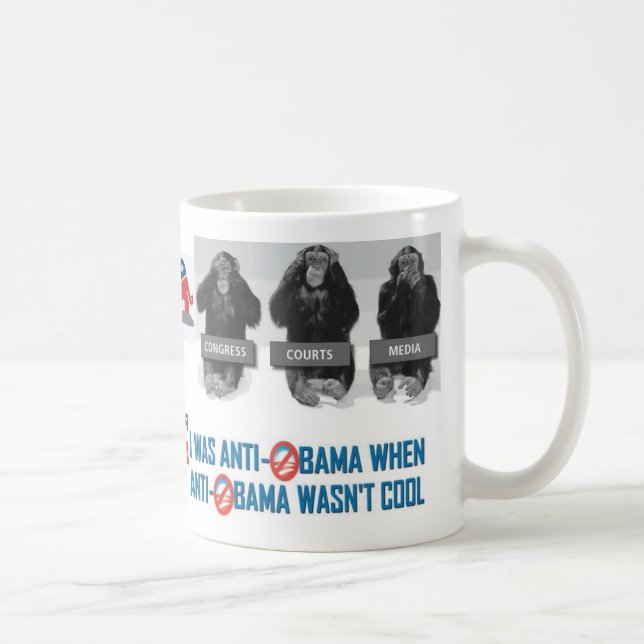 Ich war AntiObama, als AntiObama nicht coole Tasse (Rechts)