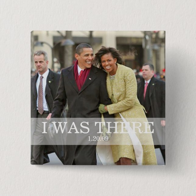 ICH WAR DA: Präsident Barack und Michelle Obama Button (Vorderseite)