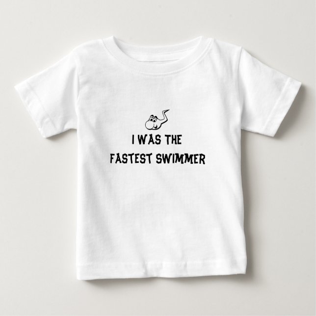 Ich war der schnellste Schwimmer Baby T-shirt (Vorderseite)