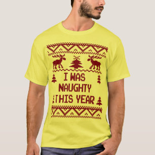 Ich war diese Jahr-hässliche Weihnachtsstrickjack T-Shirt