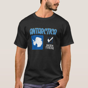 Ich war dort Karte Flagge von Antarktika Südpol T-Shirt