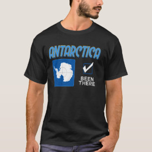 Ich war dort Karte Flagge von Antarktika Südpol  T-Shirt