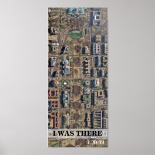 ICH WAR DORT: Luftaufnahme von Obama-Einweihung Poster