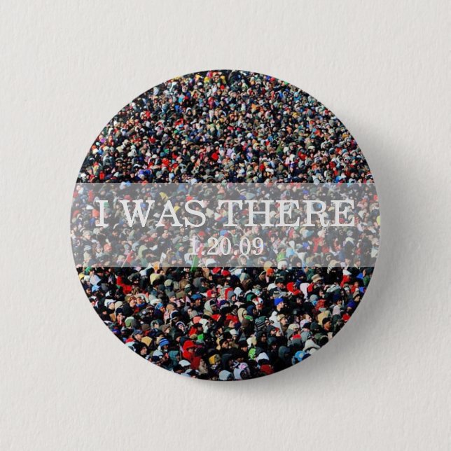 ICH WAR DORT: Menschenmenge bei der Eröffnungsfeie Button (Vorderseite)