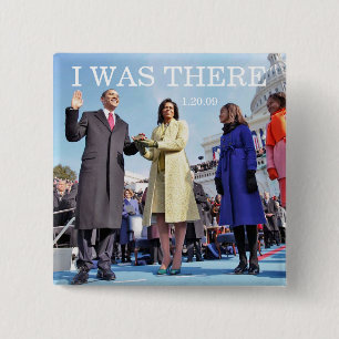 ICH WAR DORT: Obama-Familie an der Button