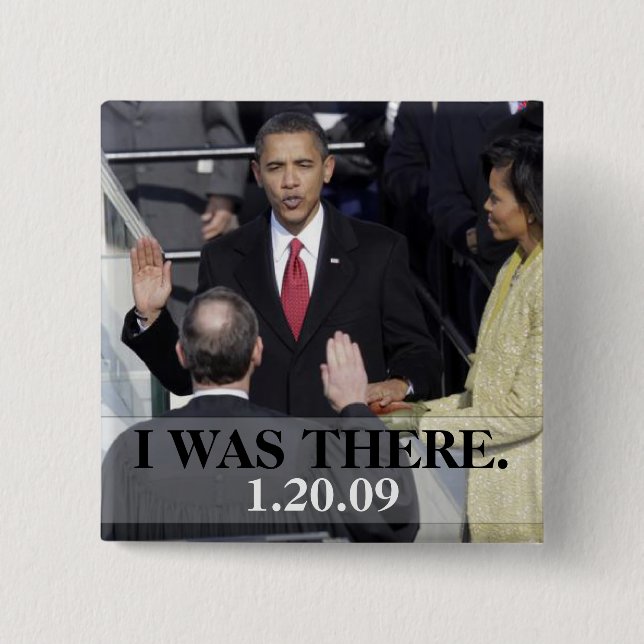 Ich war dort - Präsident Obama-Geschichte schwört  Button (Vorderseite)