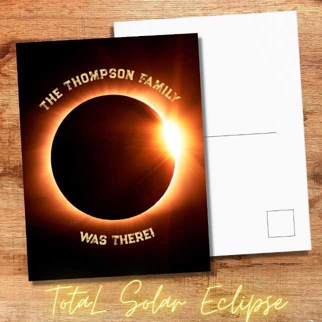 Ich war dort Total Solar Eclipse 8. April 2024 Postkarte (Front/Back)