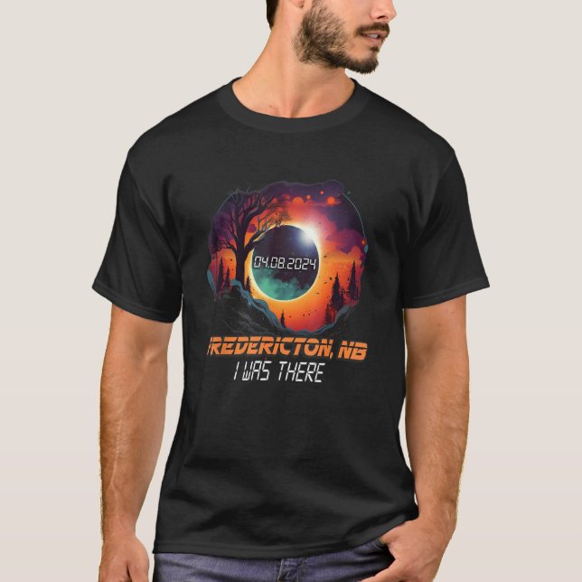 Ich war dort Total Solar Eclipse Fredericton NB Ca T-Shirt (Vorderseite)